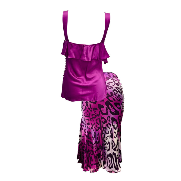 Dior Fuchsia Animal Print Gambler Skirt Set - Apparel