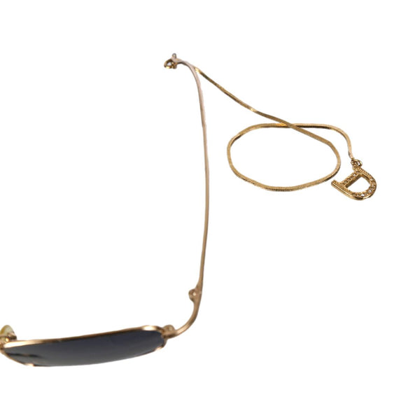 Dior Gold Logo Charm Micro Sunglasses - Sunglasses