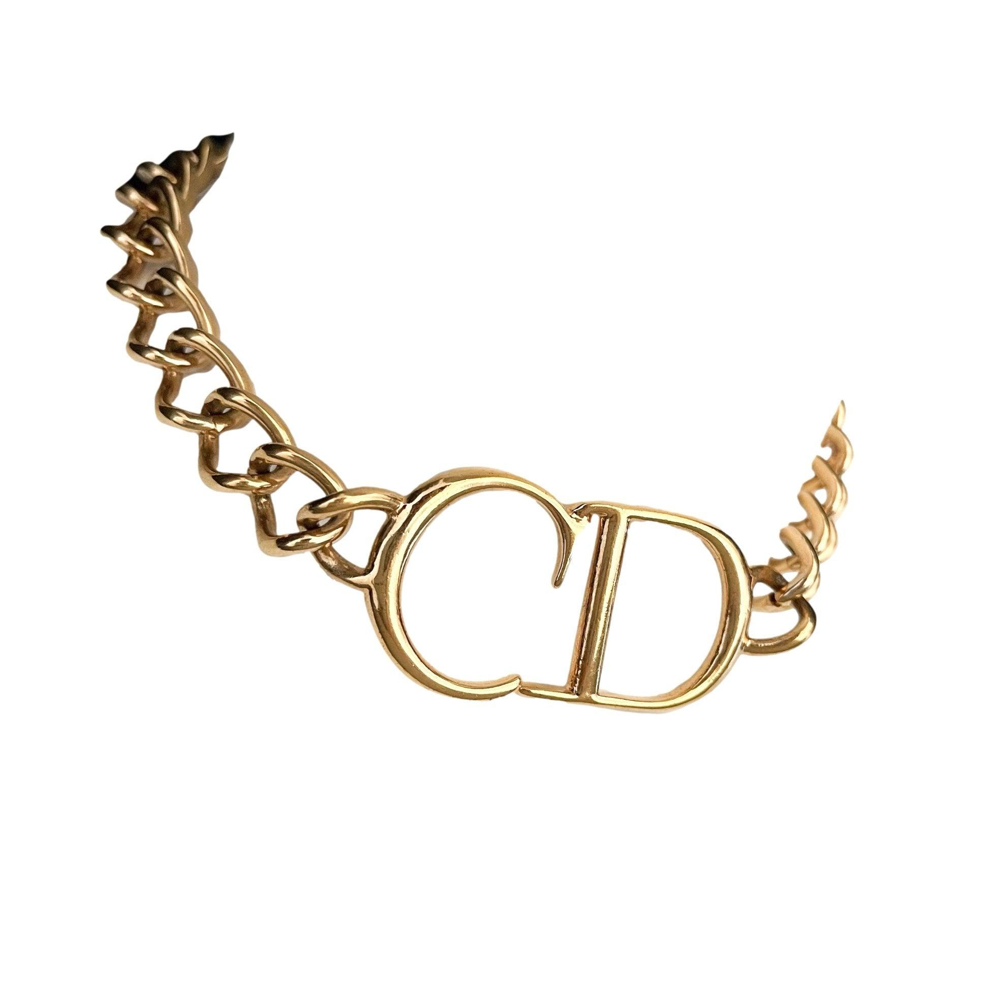 Dior Gold Logo Choker - Jewelry