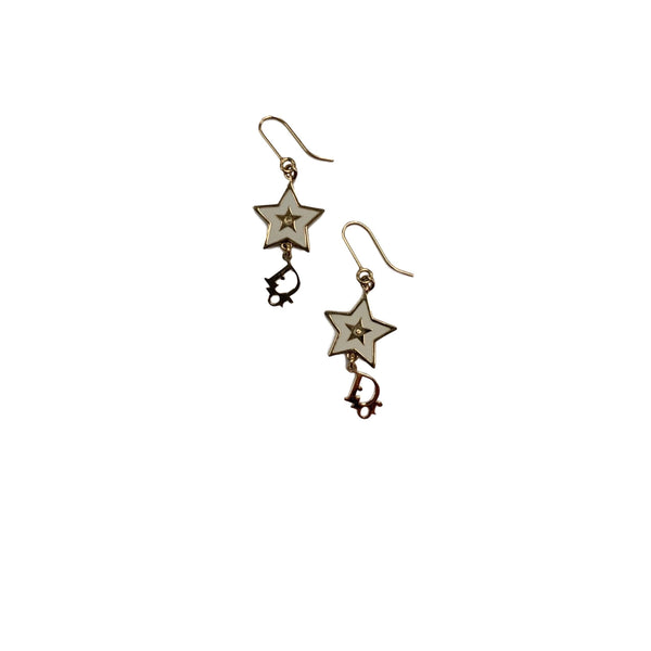 Dior Gold Logo Star Earrings - Jewelry