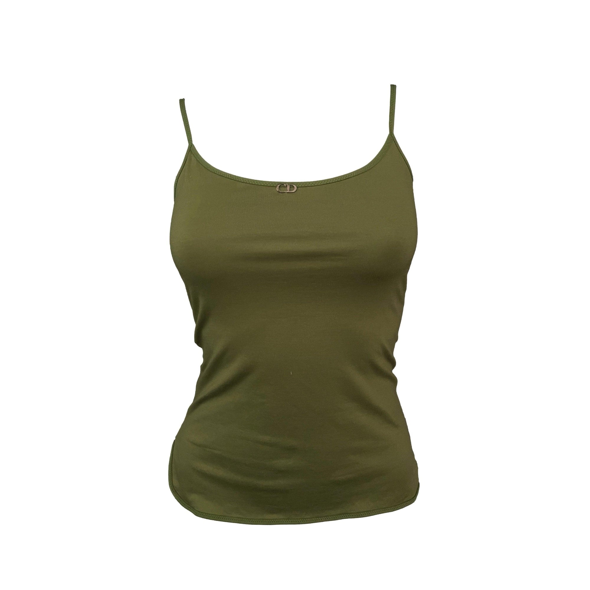 Dior Green CD Logo Tank - Apparel