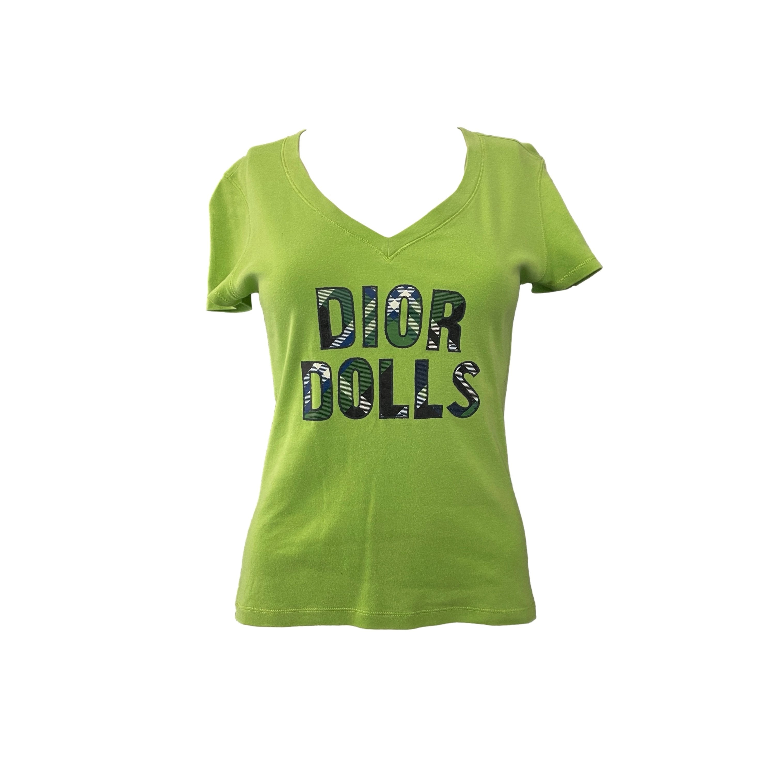 美品　貴重　クリスチャンディオール グリーン　Tシャツ　Dior Dolls Treasures of NYC - Dior Green Dolls Logo T-Shirt