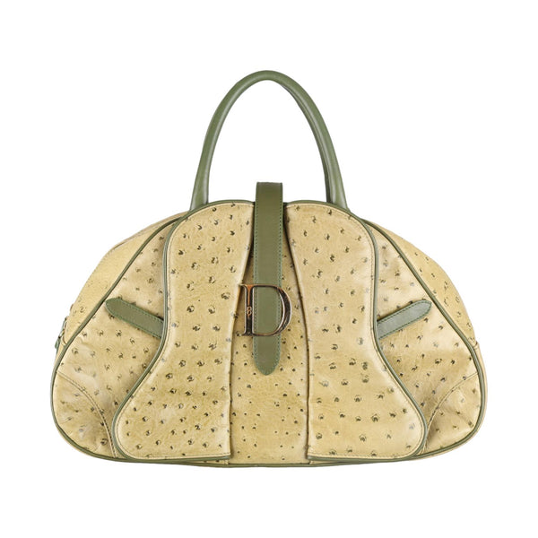 Saddle Tan Ostrich Handbag