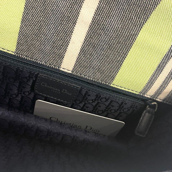 Dior Green Plaid Braided Shoulder Bag - Handbags