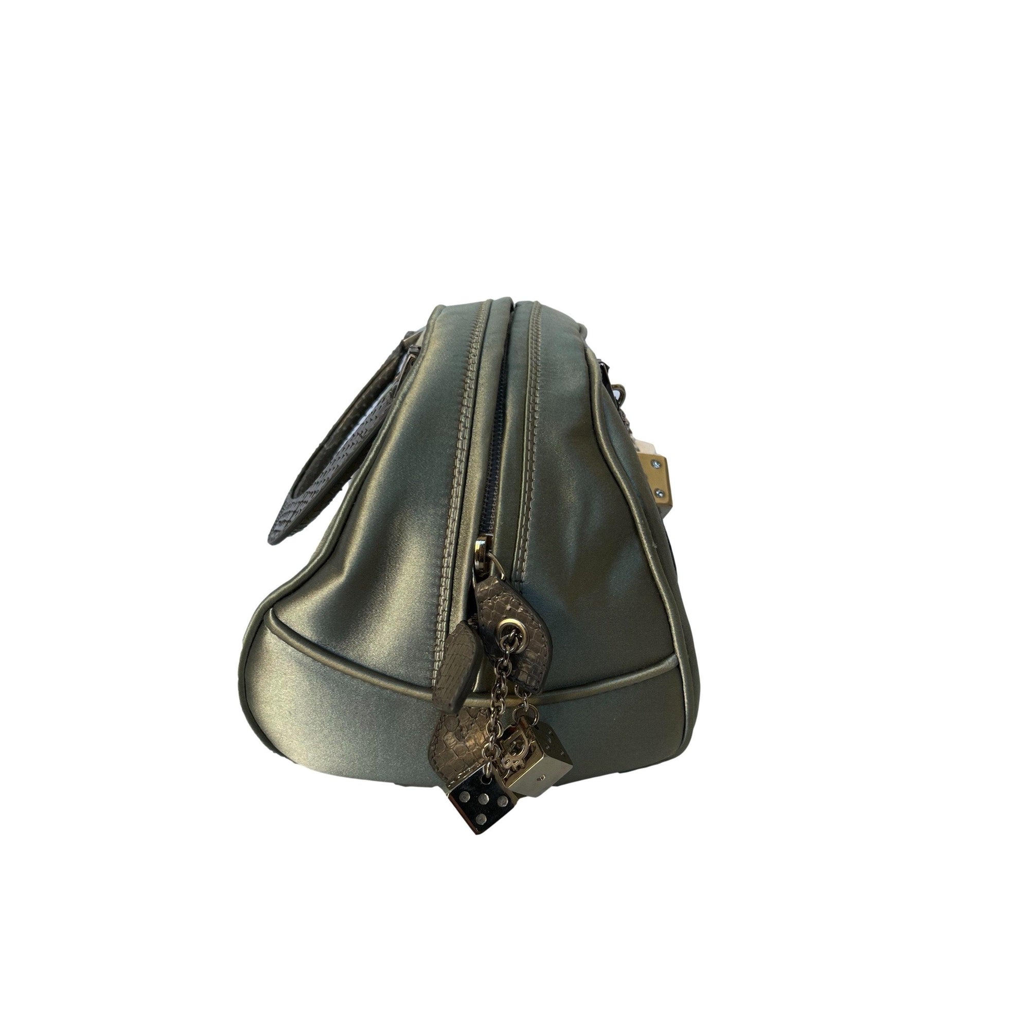 Dior Grey Dice Mini Bowler Bag - Handbags