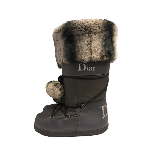 Vintage Dior Grey Fur Snow Boots – Treasures of NYC