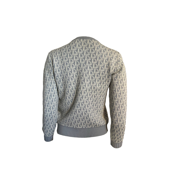 Dior Grey Monogram Knit Sweater - Apparel