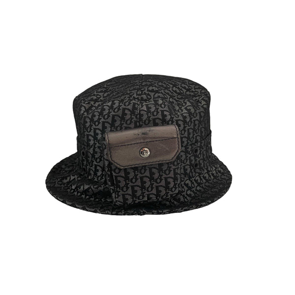 Dior Grey Monogram Pocket Bucket Hat - Accessories