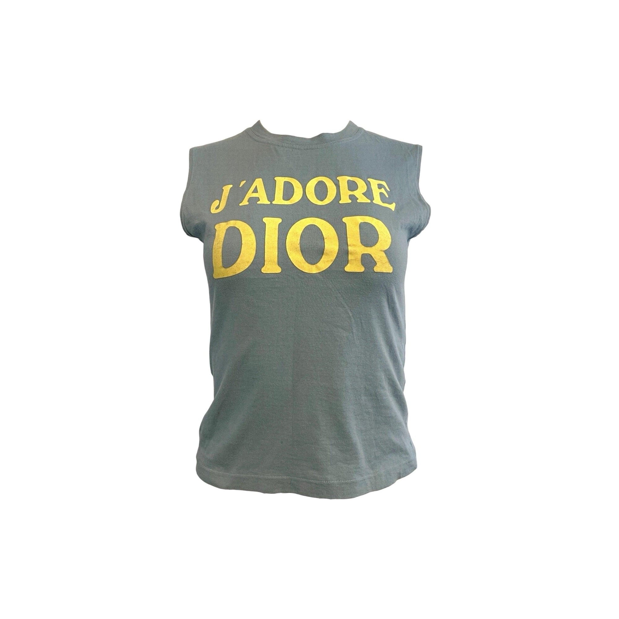 Dior J’Adore Blue Logo Tank - Apparel