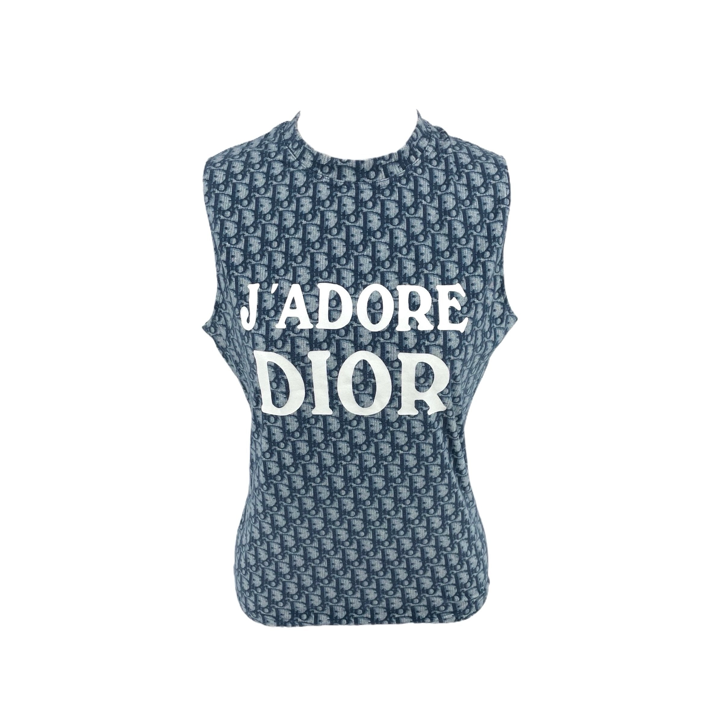 Treasures of NYC - Dior J'Adore Navy Logo Tank Top