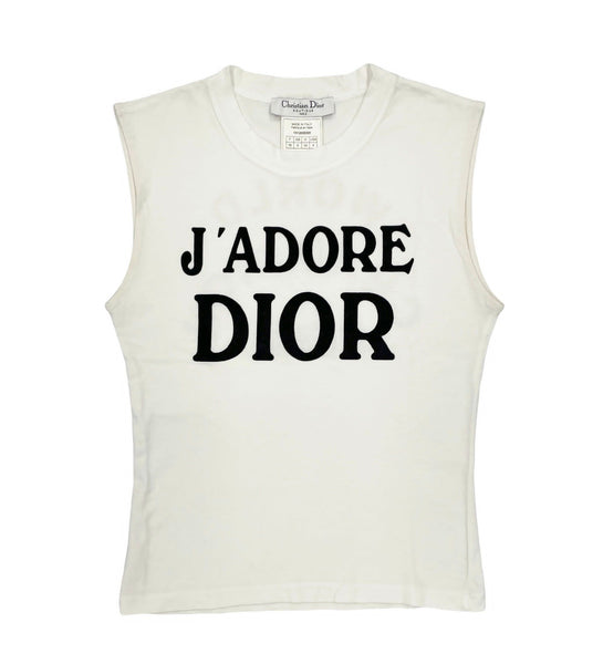 Christian Dior タンクトップ ホワイト Dior Tank Top in White | Lyst