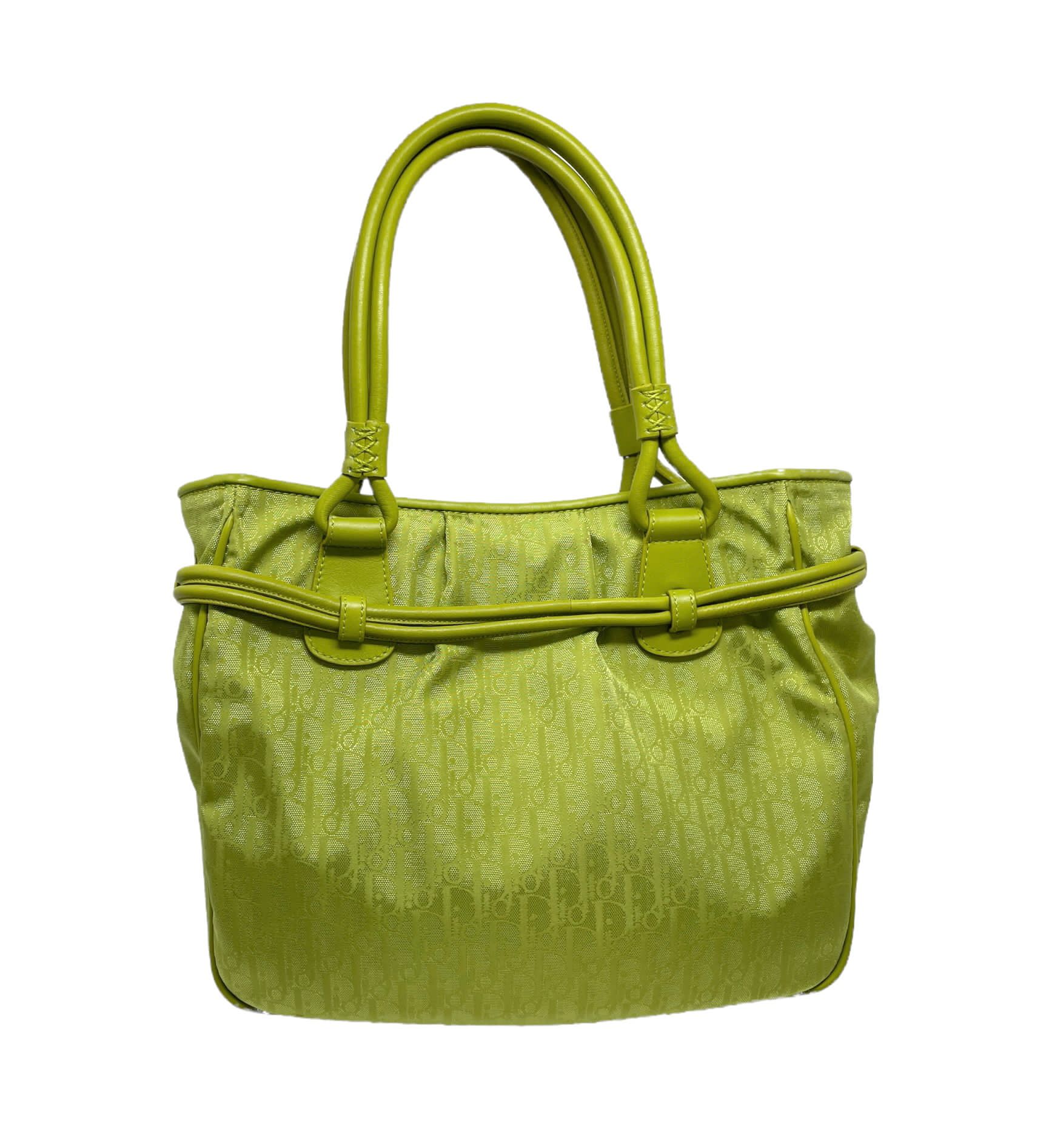 Dior Lime Green Logo Shoulder Bag - Handbags