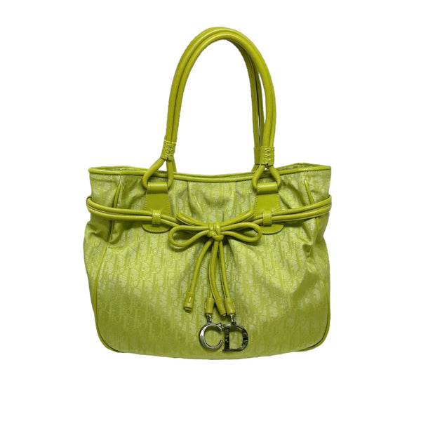 Dior Lime Green Logo Shoulder Bag - Handbags