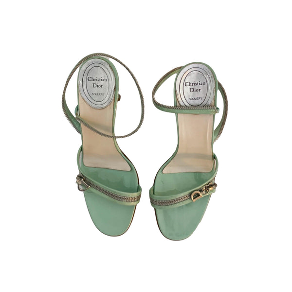 Dior Mint Zippered Heels