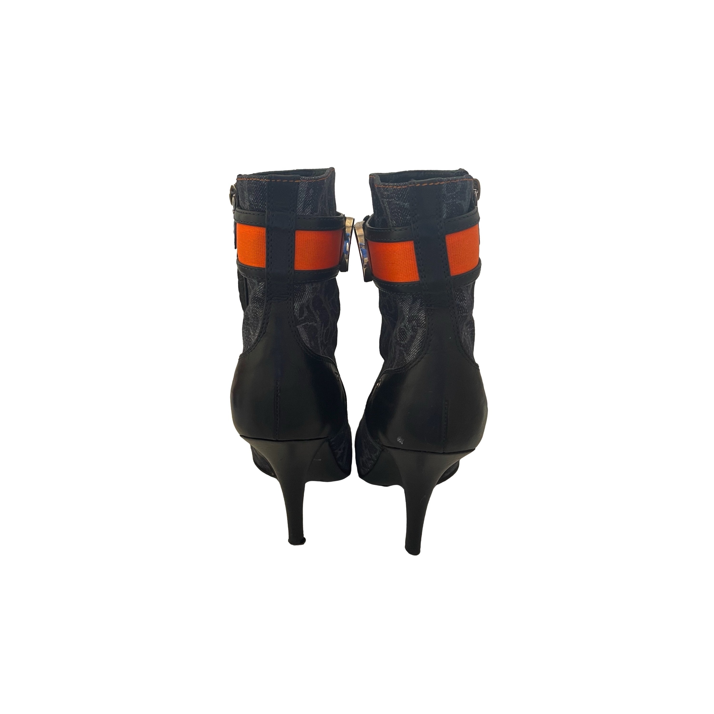 Dior Navy Flight Heeled Boots