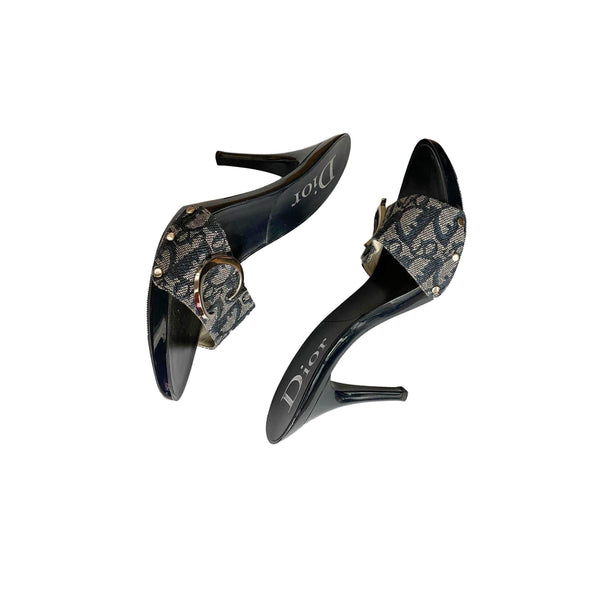 Dior Navy Logo Heels - Shoes