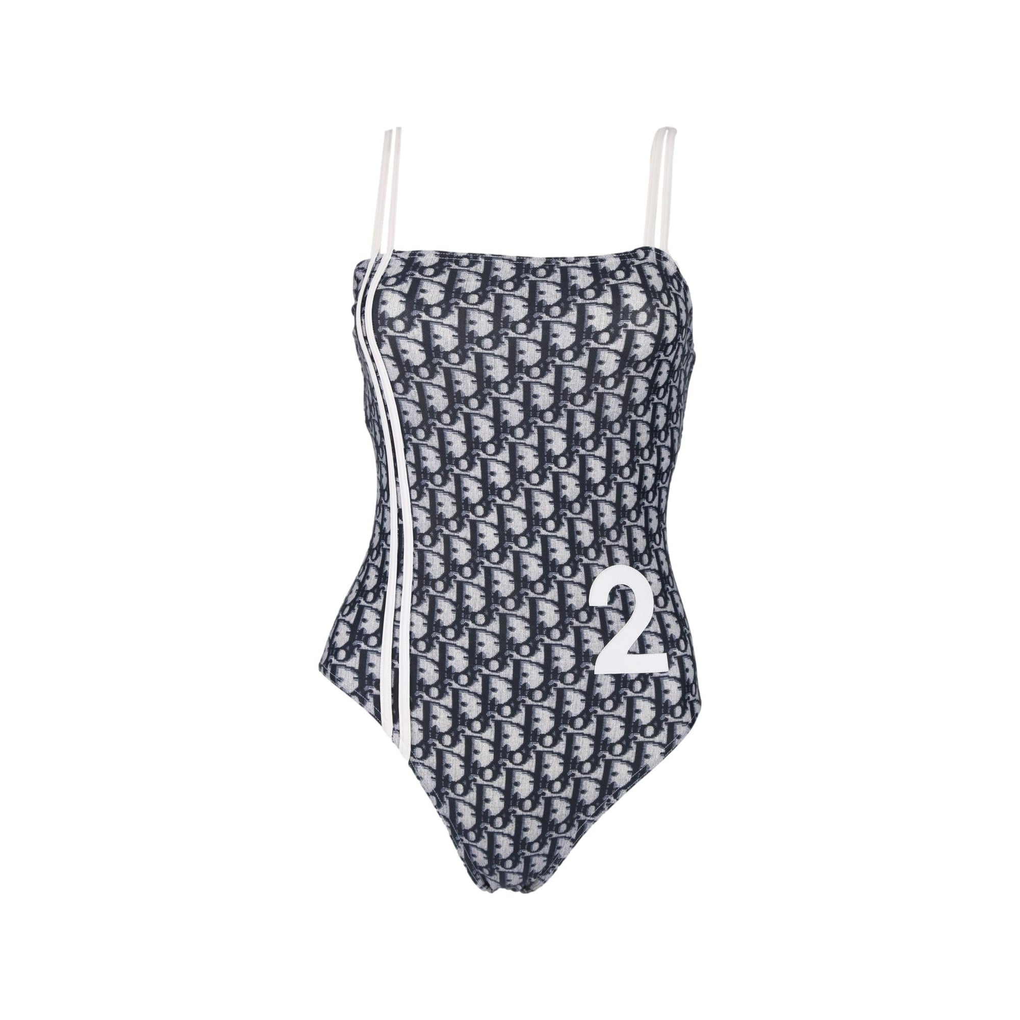 Dior Navy Logo One Piece - Swimwear