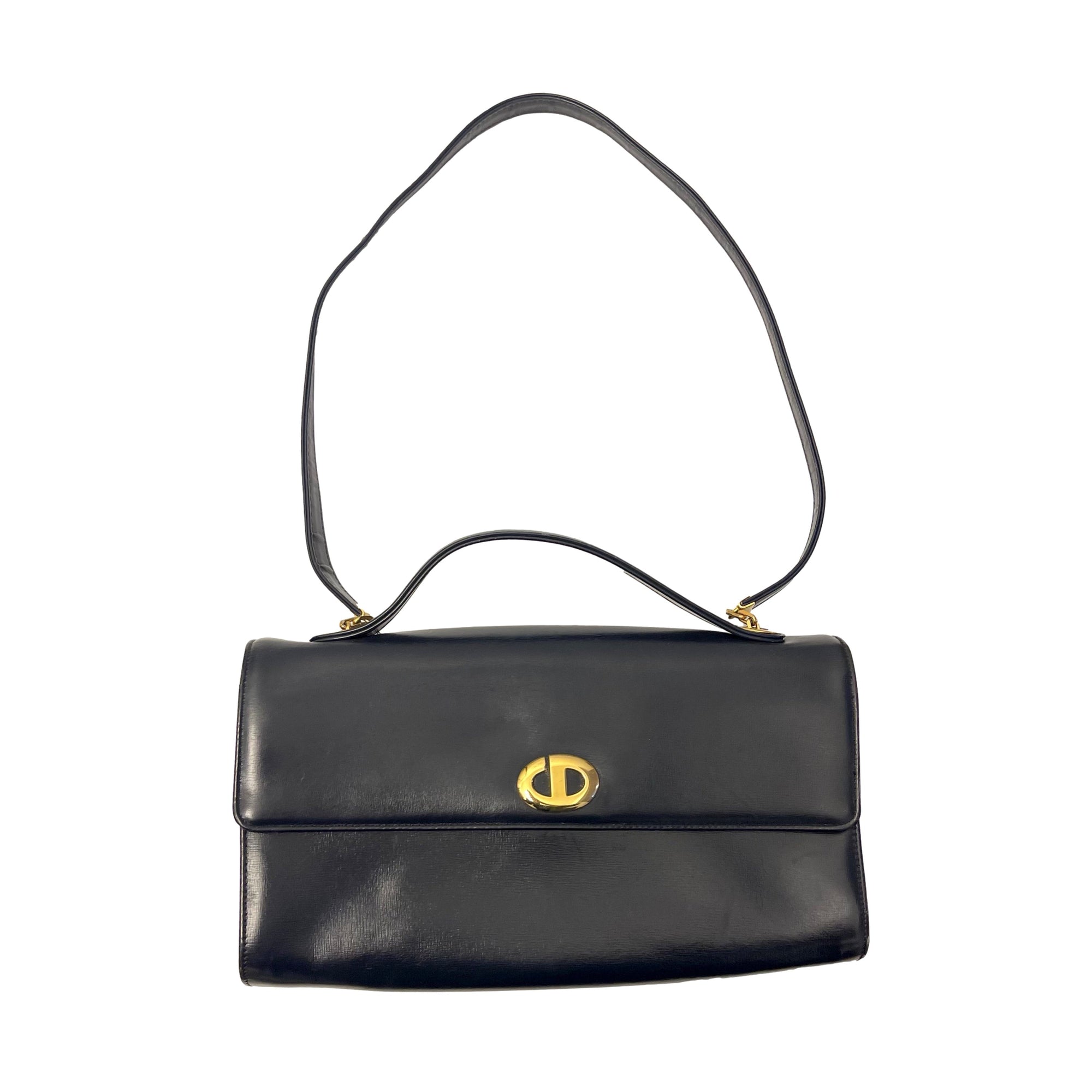Dior Navy Logo Shoulder Bag - Handbags