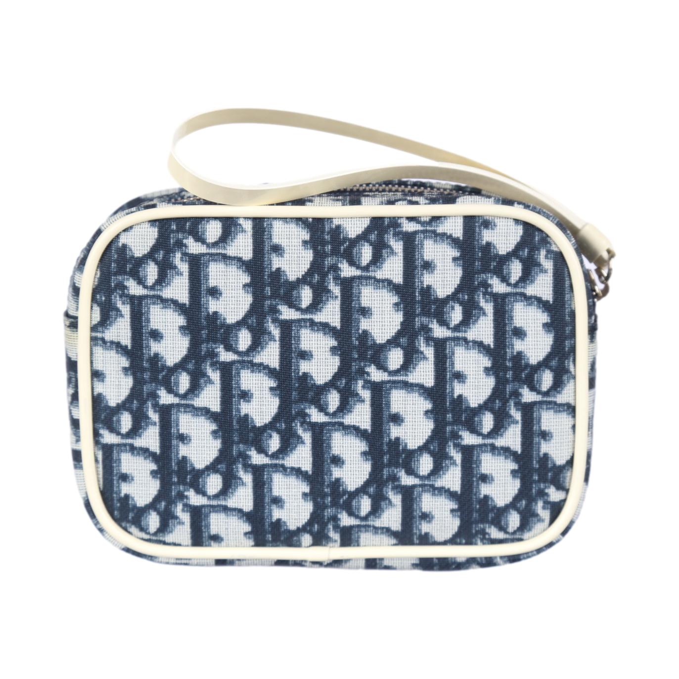 Dior Navy Logo Wristlet - Handbags