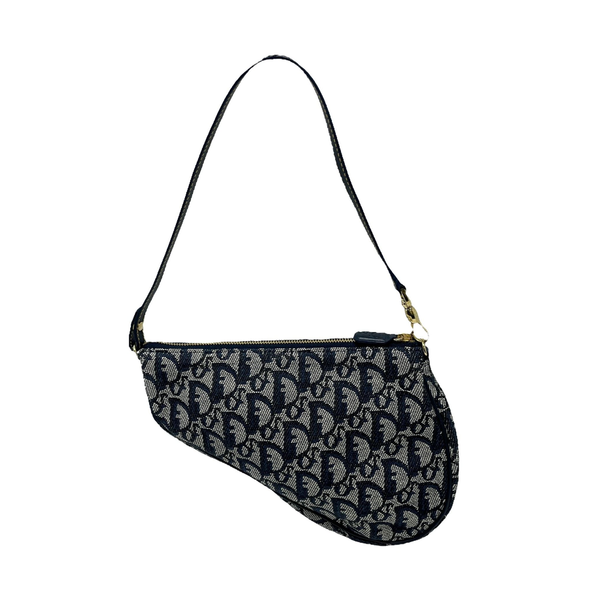 Dior Navy Mini Saddle Bag - Handbags
