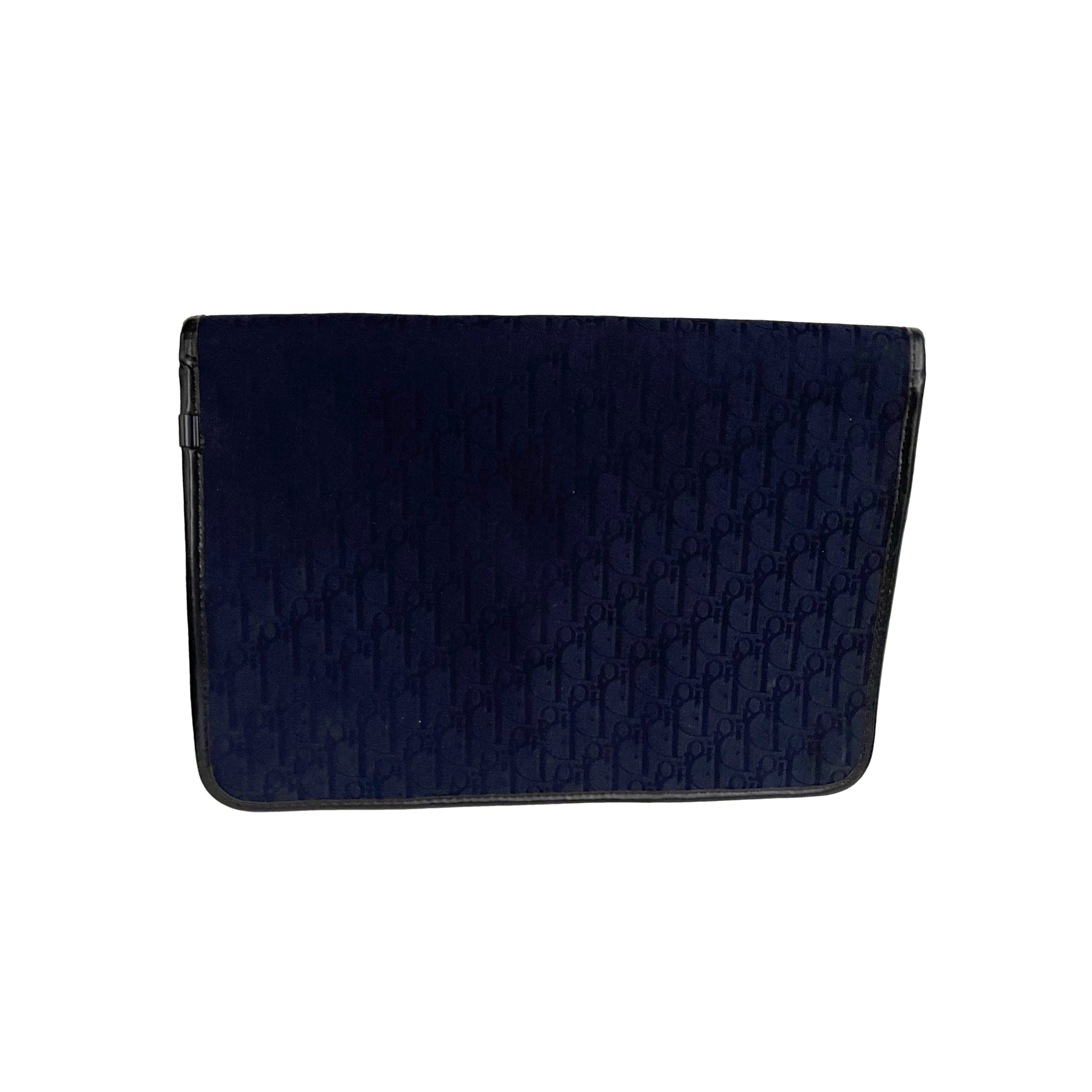 Dior Navy Monogram Clutch - Accessories