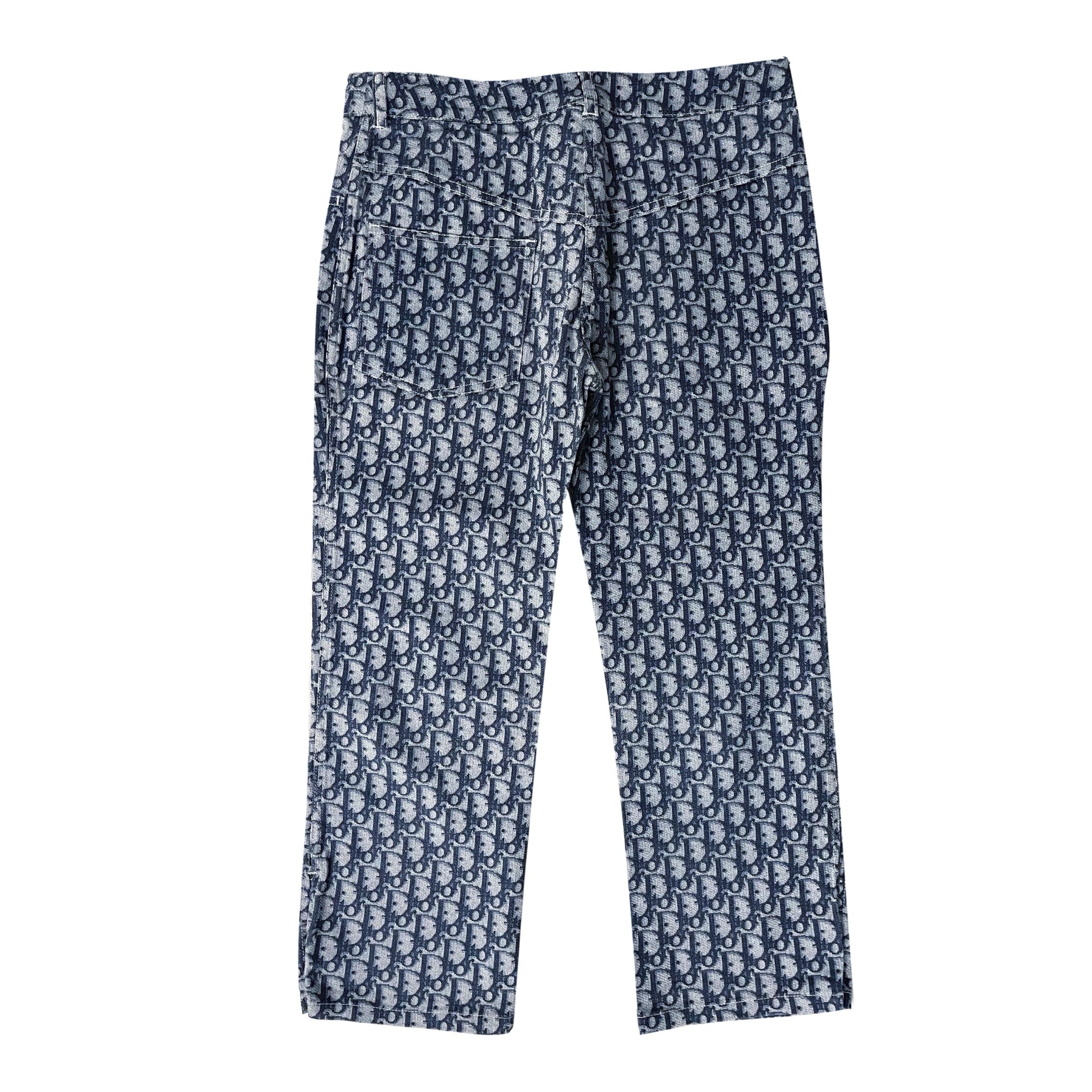 Dior Navy Monogram Cropped Pants - Apparel