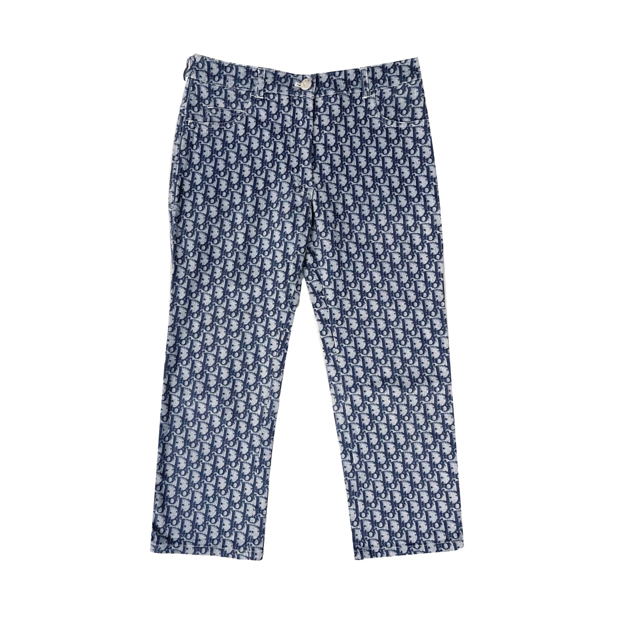 Dior Navy Monogram Cropped Pants - Apparel