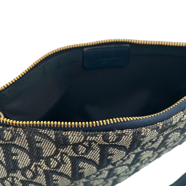 Dior Navy Monogram Mini Saddle - Handbags