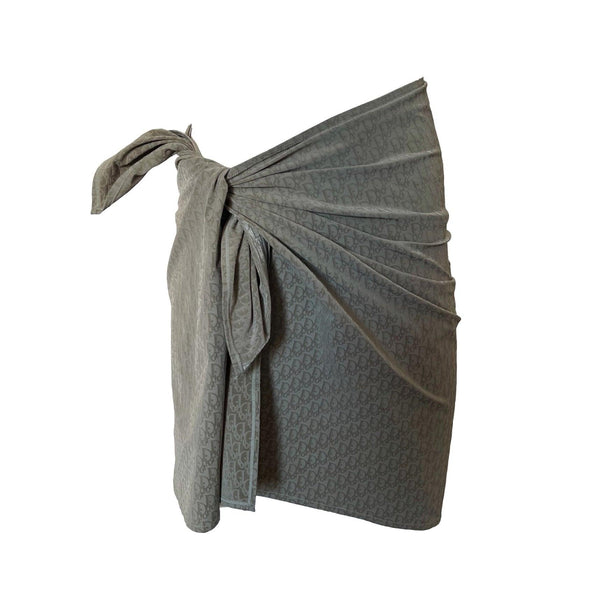 Dior Olive Monogram Wrap Skirt