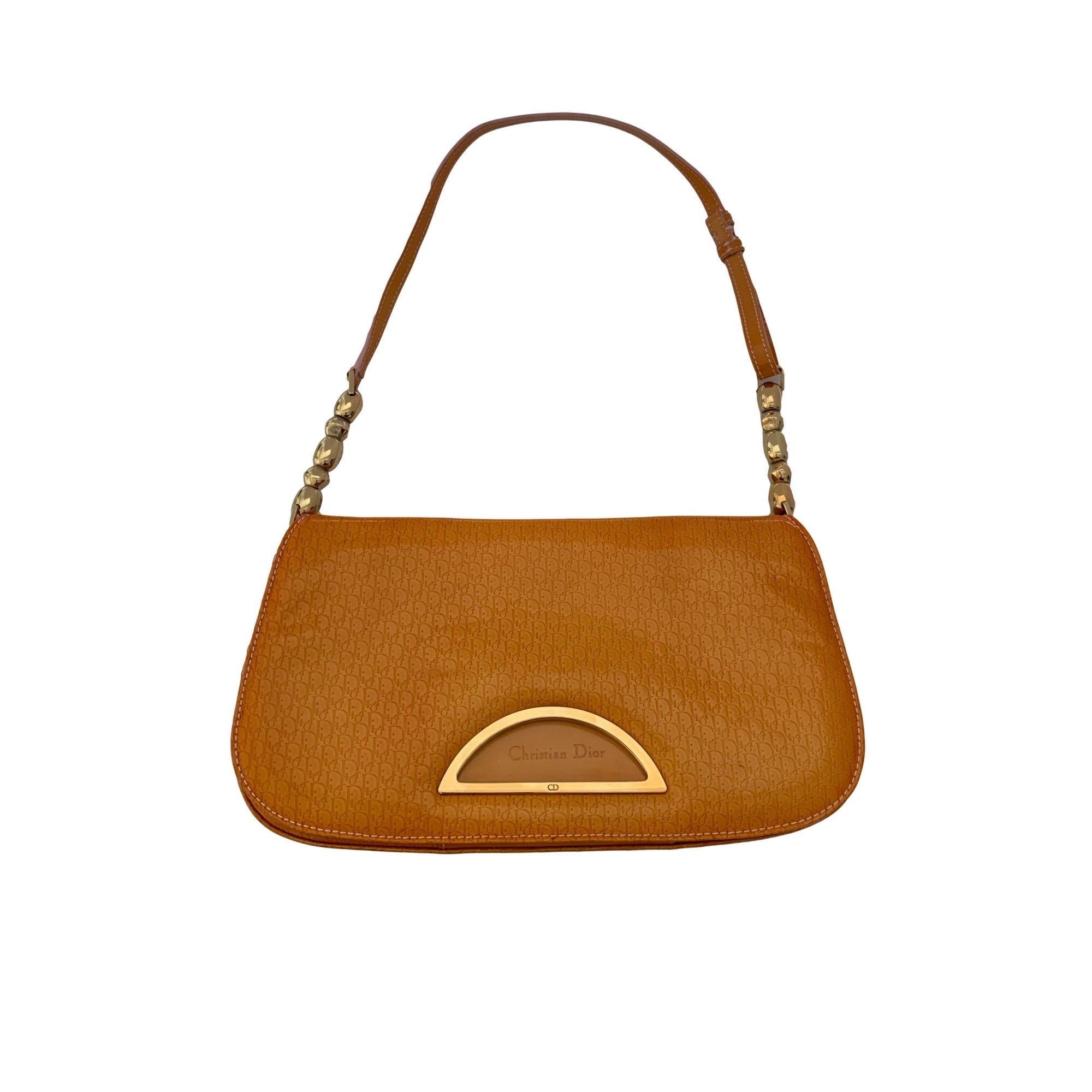 Dior Orange Monogram Shoulder Bag - Handbags