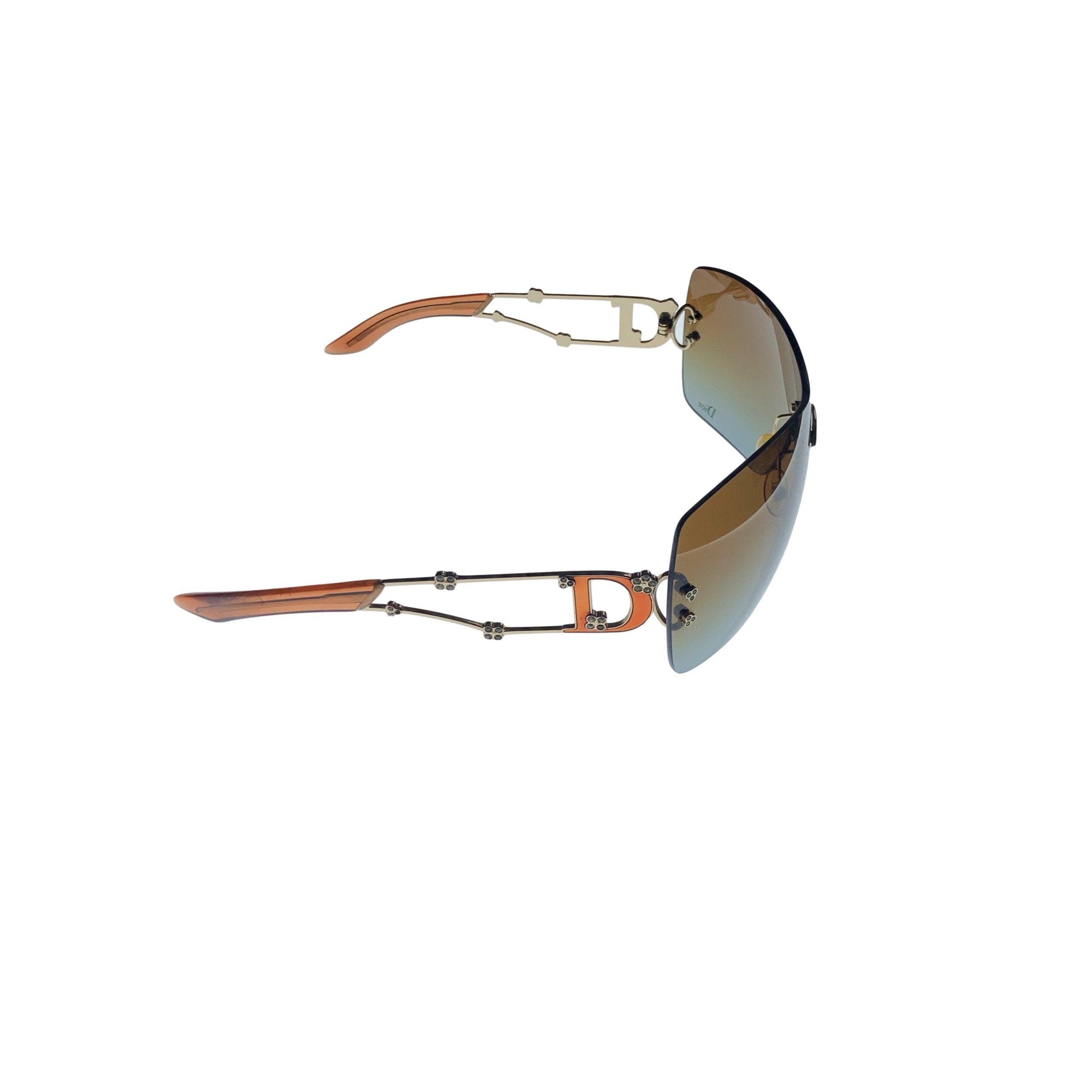 Dior Orange Ombre Rhinestone Sunglasses - Sunglasses