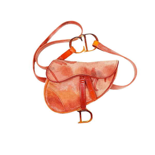 Vintage Dior Orange Print Mini Saddle 2way Bag – Treasures of NYC