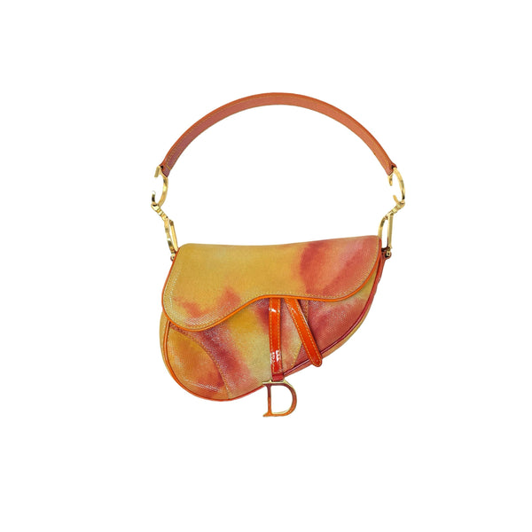 Vintage Dior Orange Print Mini Saddle Bag – Treasures of NYC