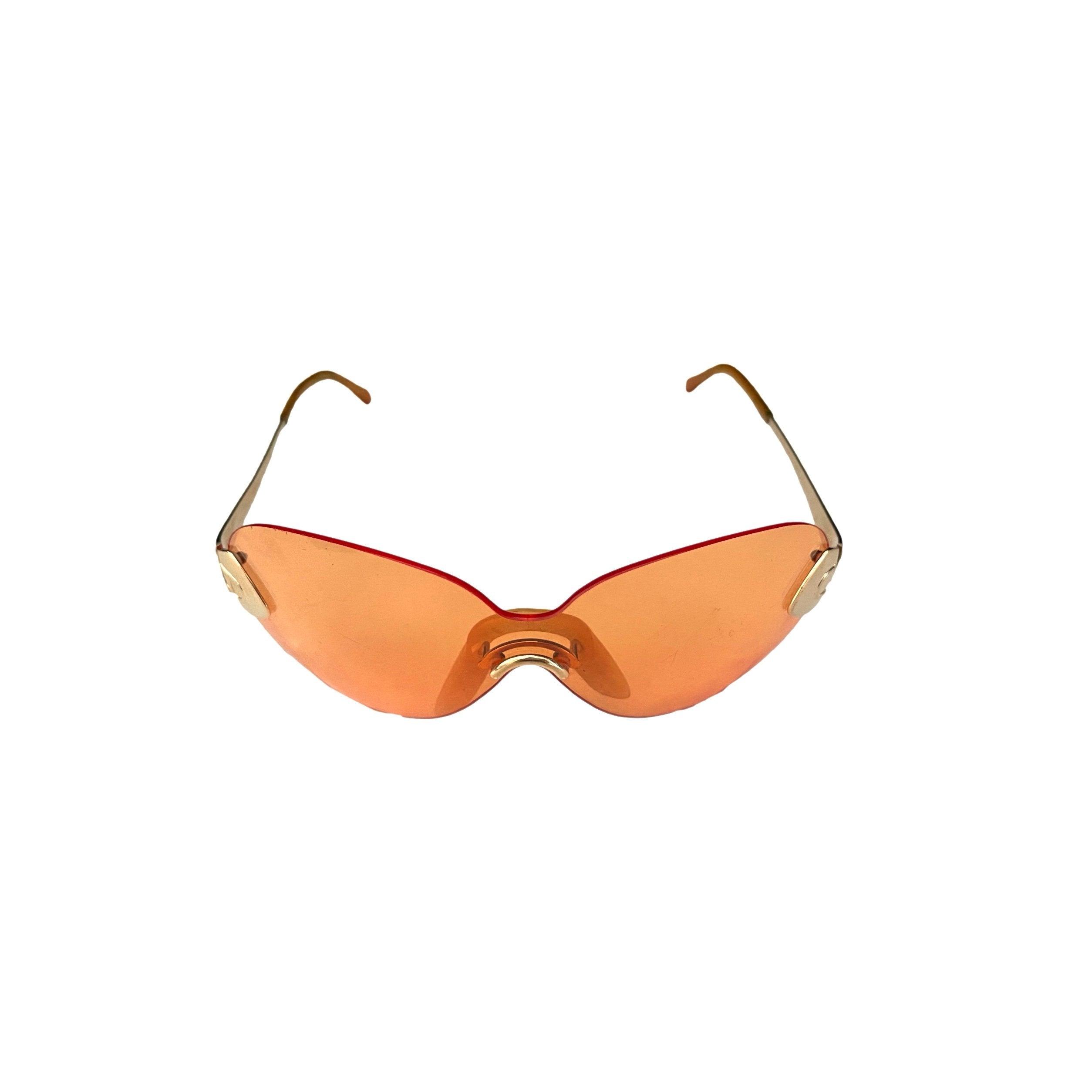 小物 Archive Dior rimless sunglasses Treasures of NYC - Dior Orange Rimless Sunglasses