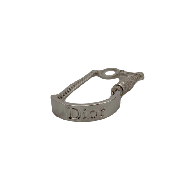 Dior Pave Silver Logo Bracelet