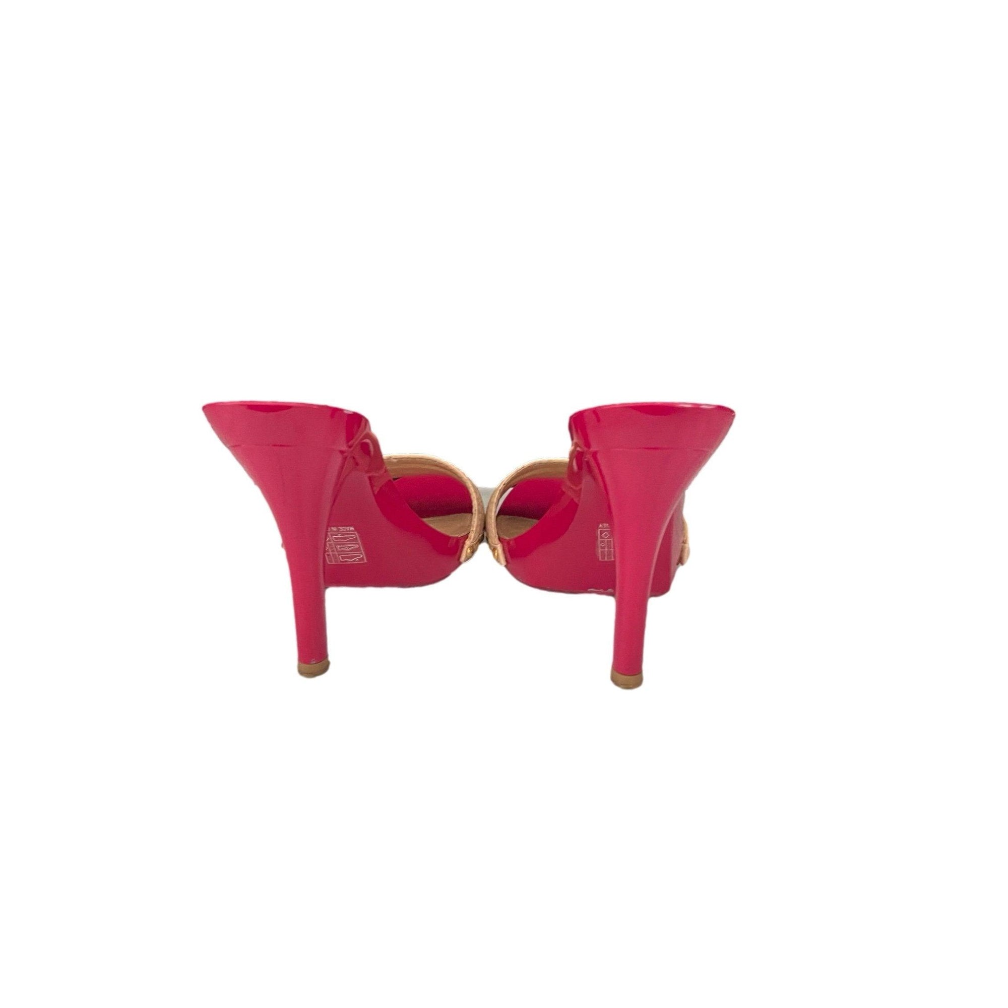 Dior Pink Cheetah Logo Charm Heels - Shoes