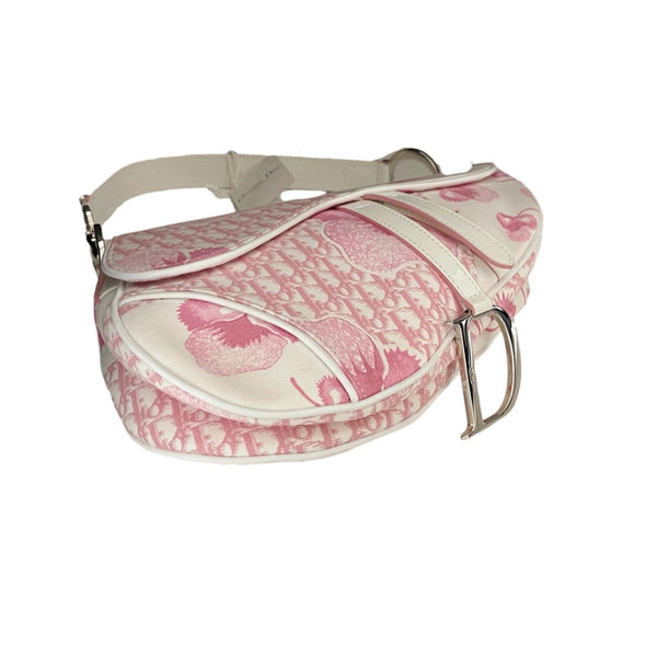 Dior Pink Cherry Blossom Saddle Bag - Handbags