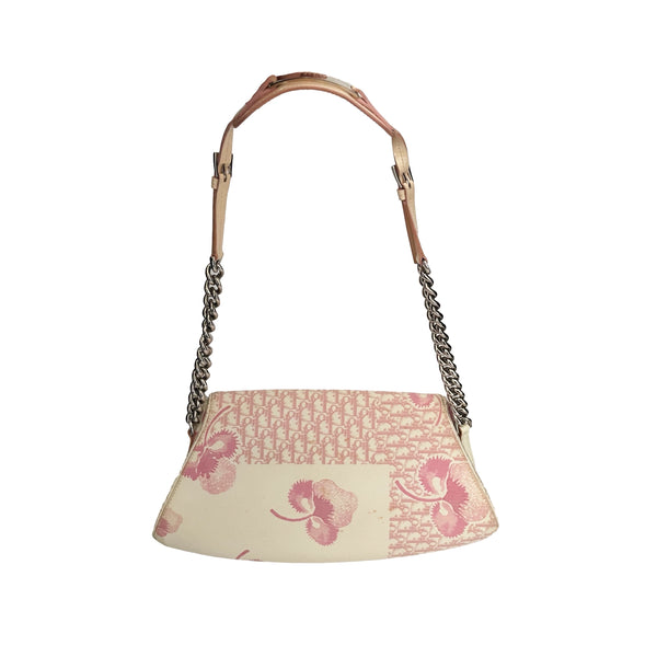 Dior Pink Floral Logo Shoulder Bag - Handbags