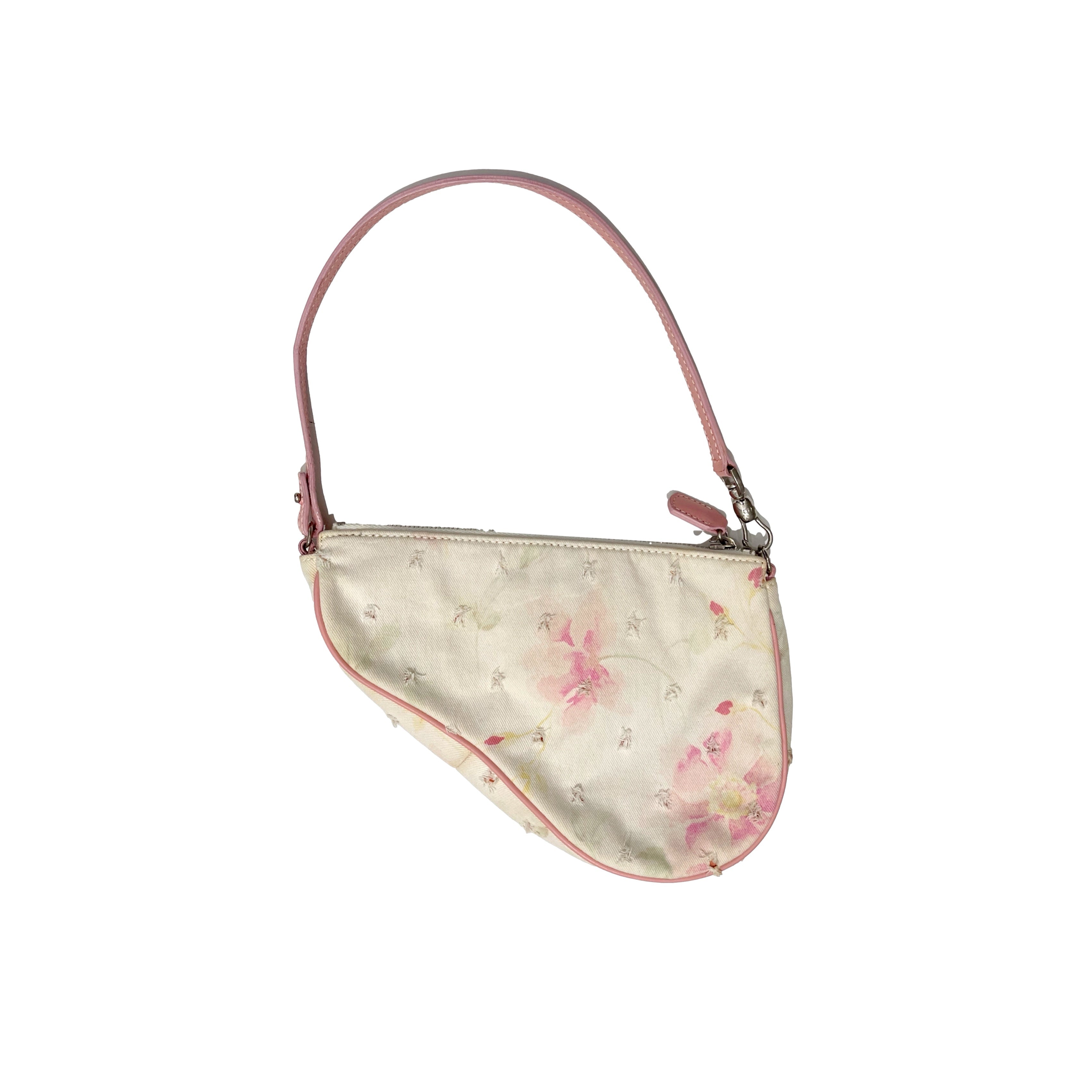 Vintage Dior White Floral Saddle Bag – Treasures of NYC