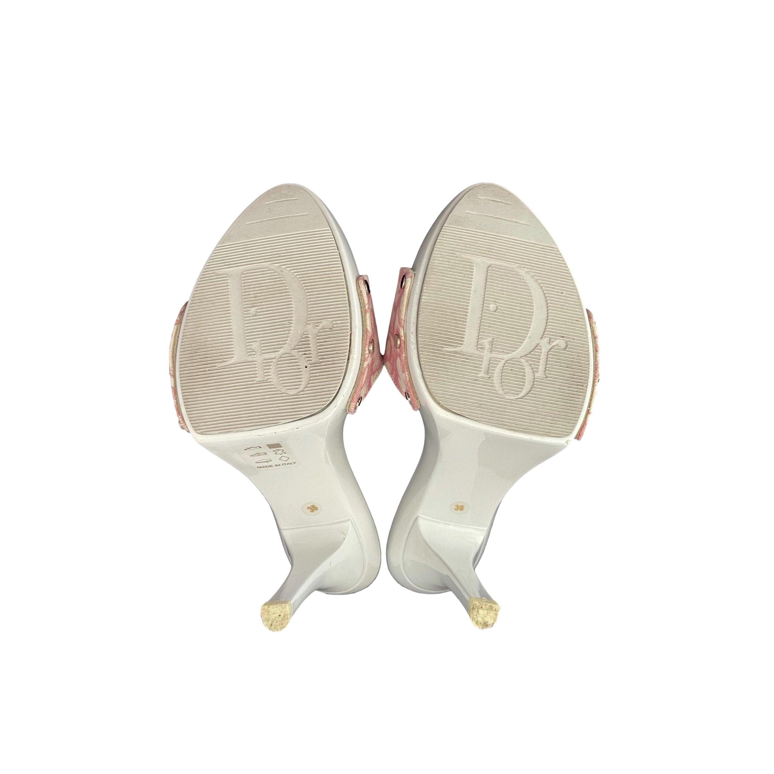 Vintage Dior Navy Monogram Lock Heels – Treasures of NYC