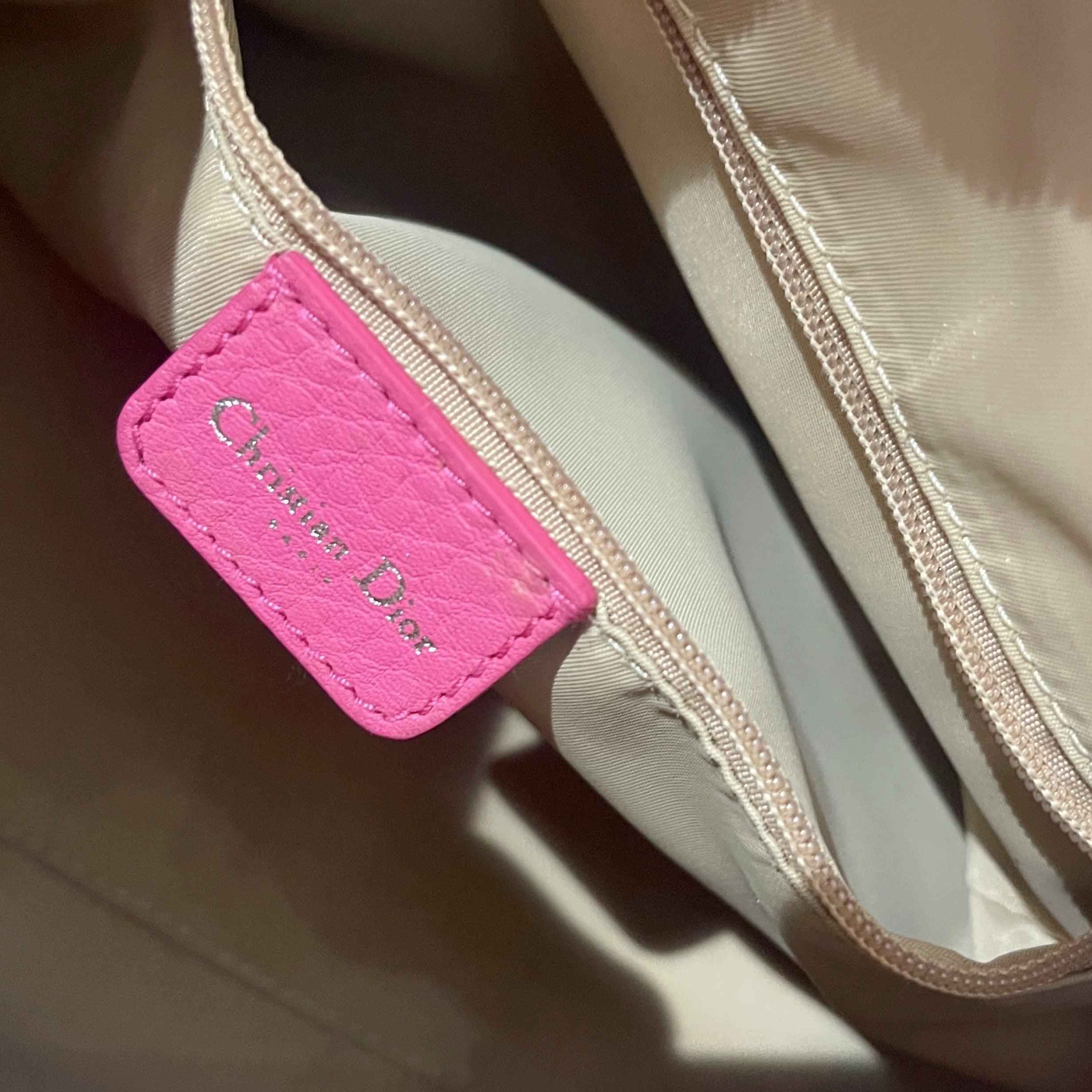 Dior Pink Logo Mini Boston Bag