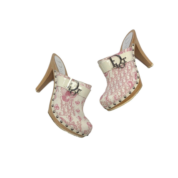 Dior Pink Logo Platform Heels - Shoes
