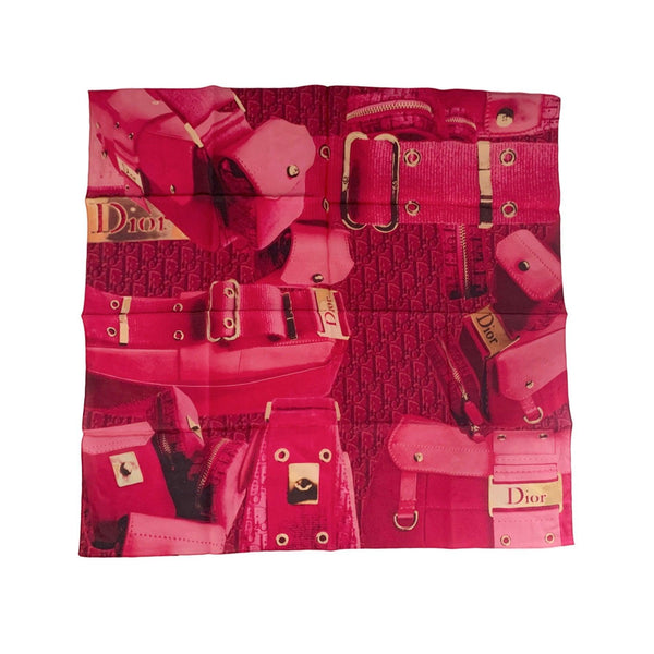 Dior Pink Monogram Bag Print Scarf - Accessories