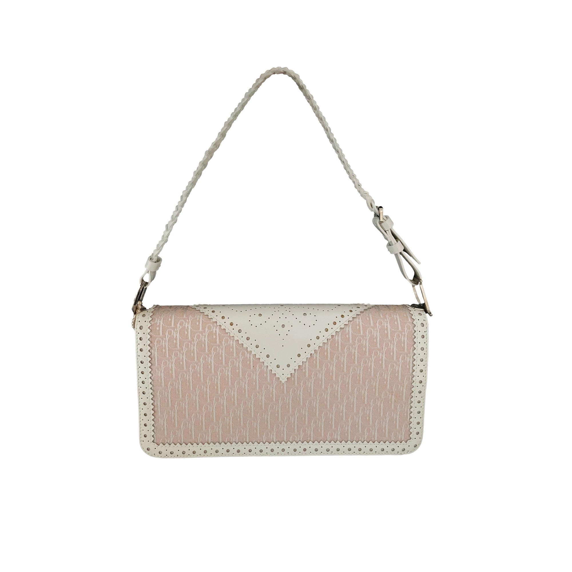 Dior Pink Monogram Braided Shoulder Bag - Handbags