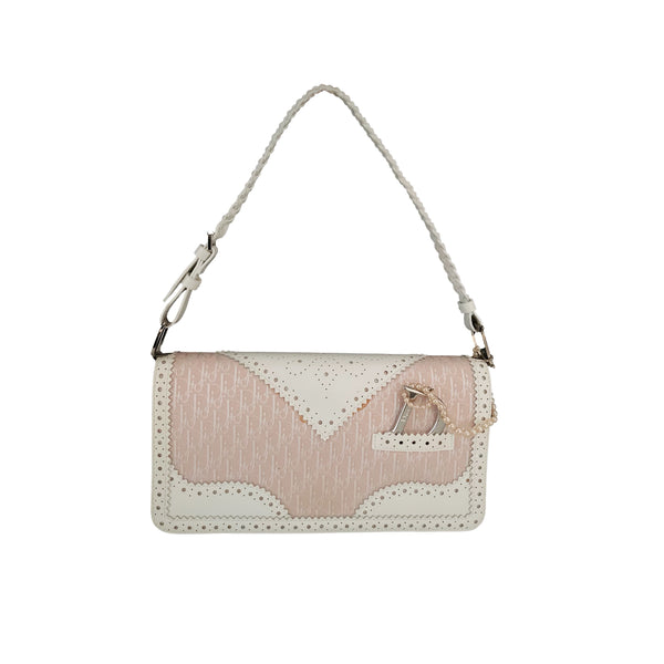 Dior Pink Monogram Braided Shoulder Bag