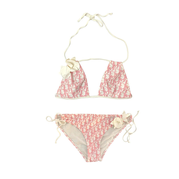 Dior Pink Monogram Floral Bikini - Swimwear