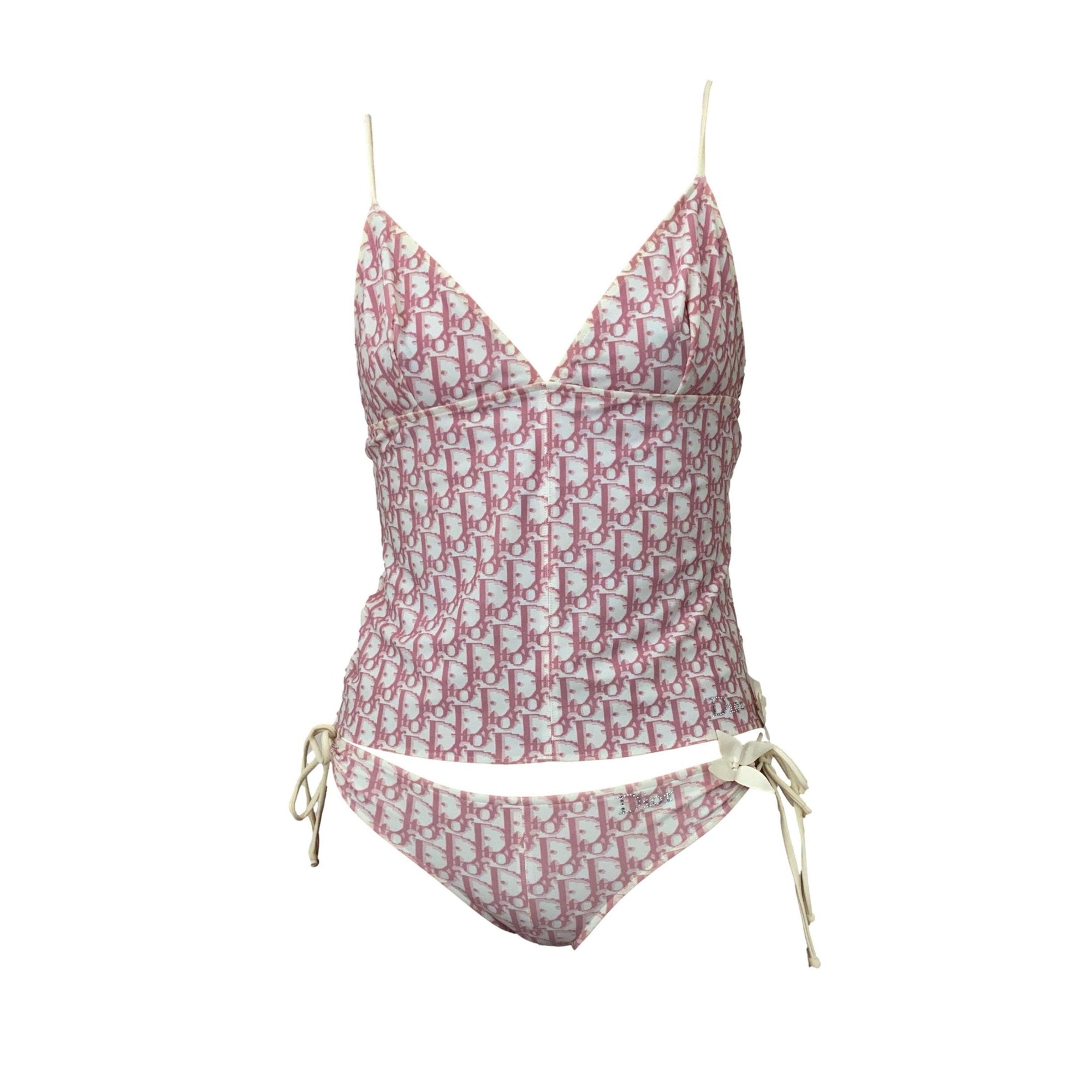 Dior Pink Monogram Floral Bikini - Swimwear