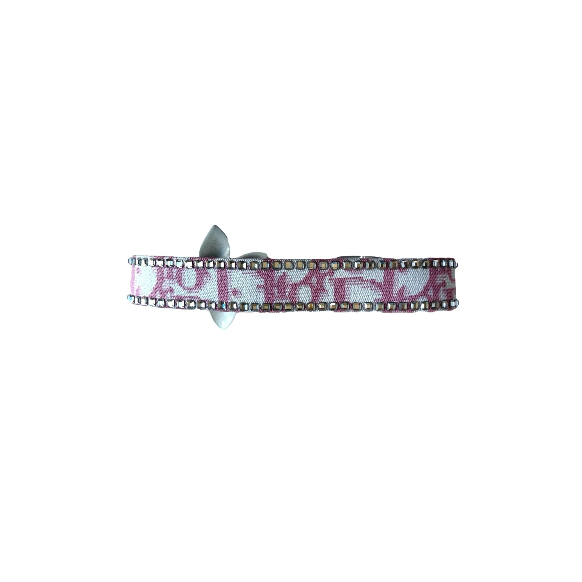 Dior Pink Monogram Floral Choker - Jewelry