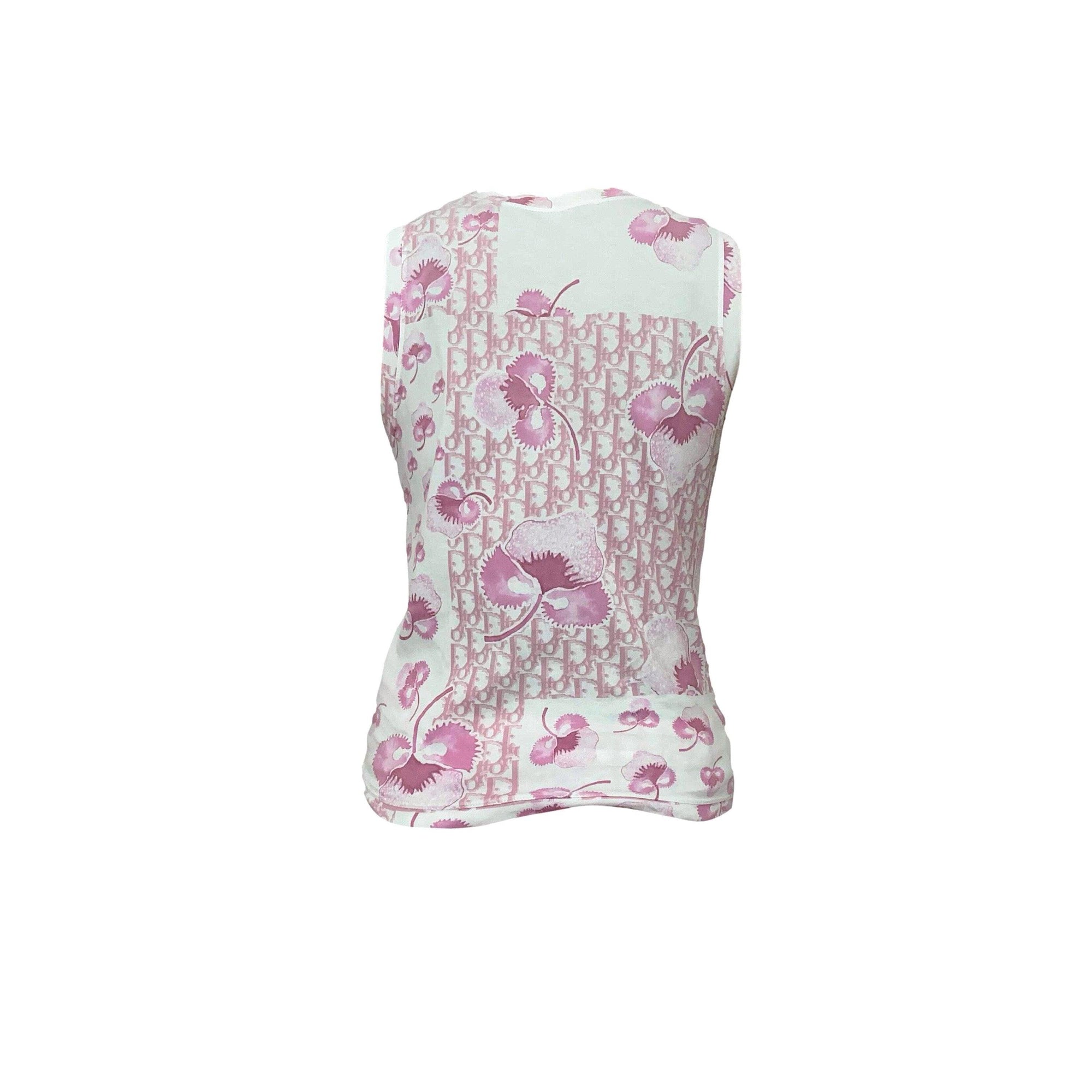 Dior Pink Monogram Floral Tank - Apparel