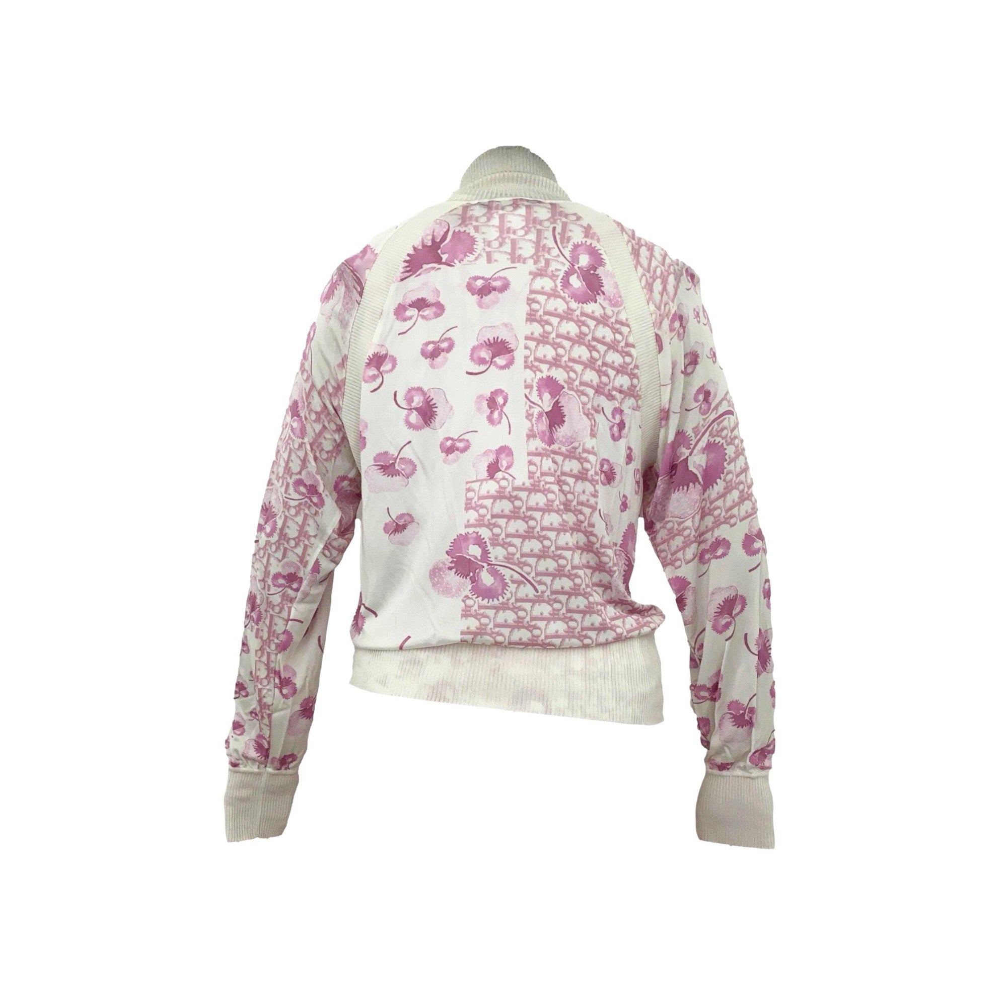 Dior Pink Monogram Floral Zip Up Jacket - Apparel